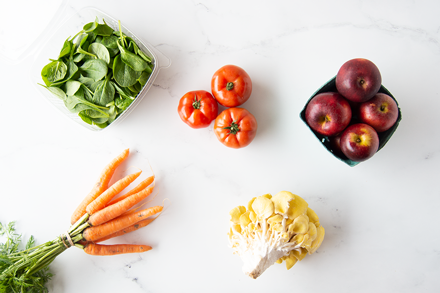 Our best seasonal produce items sourced from small family farms. The small box usually contains 4-6 items. Selection changes based on season and trends. Once you add the bundle to your cart, you can remove any item(s) you don’t want!